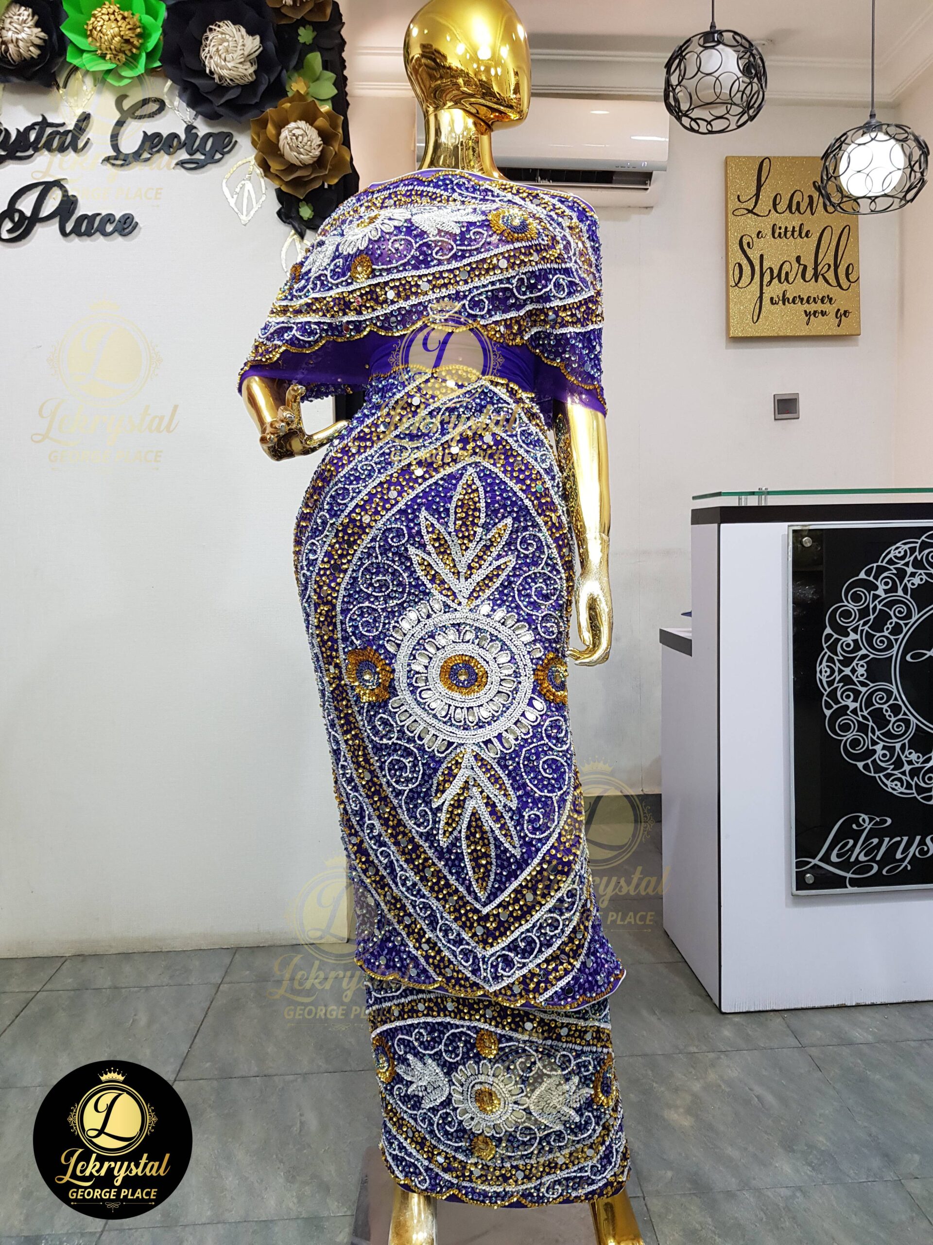 Purple Sequence with Gold & Silver